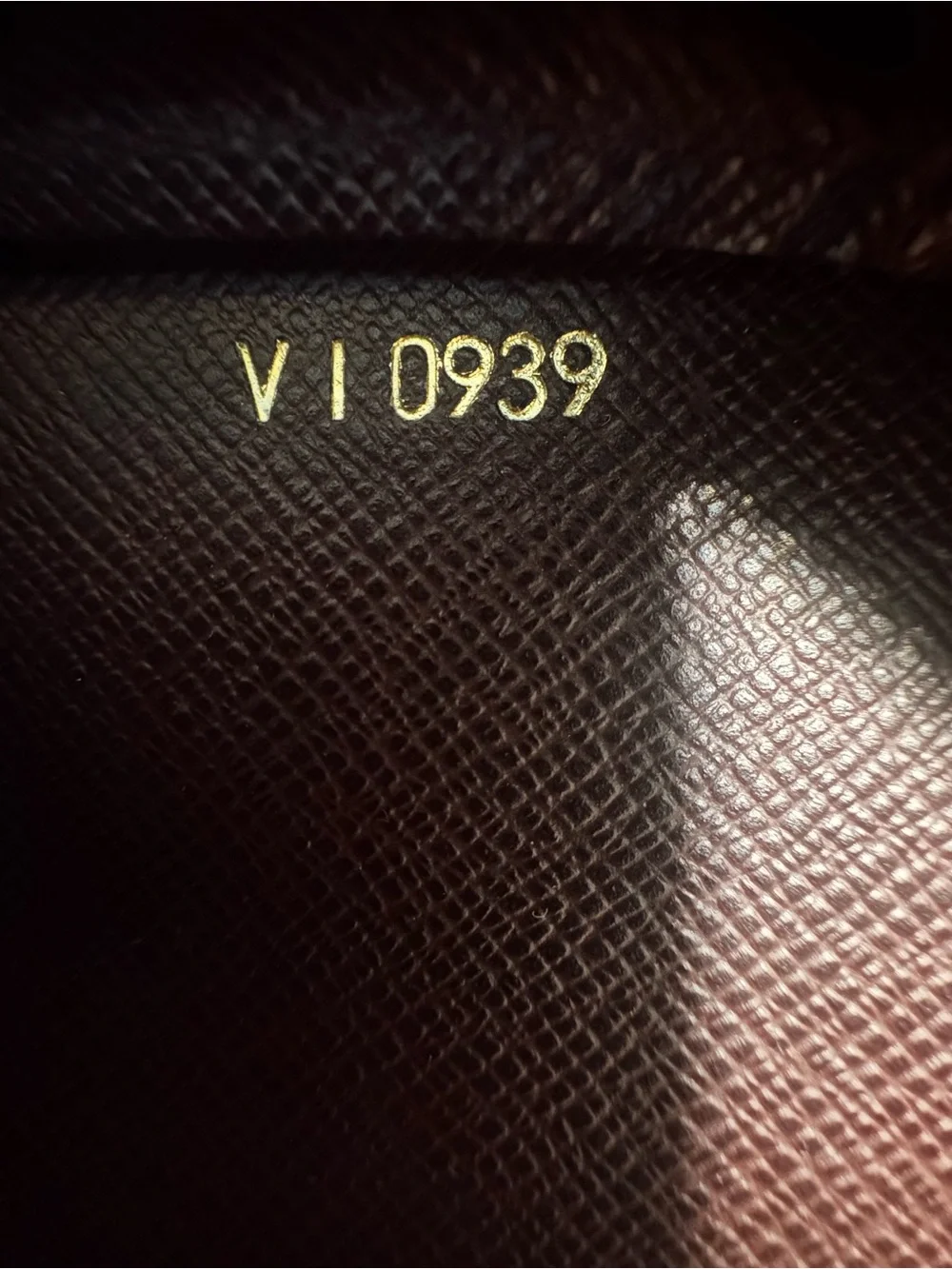 Louis Vuitton Dark Brown Leather Wristlet Clutch